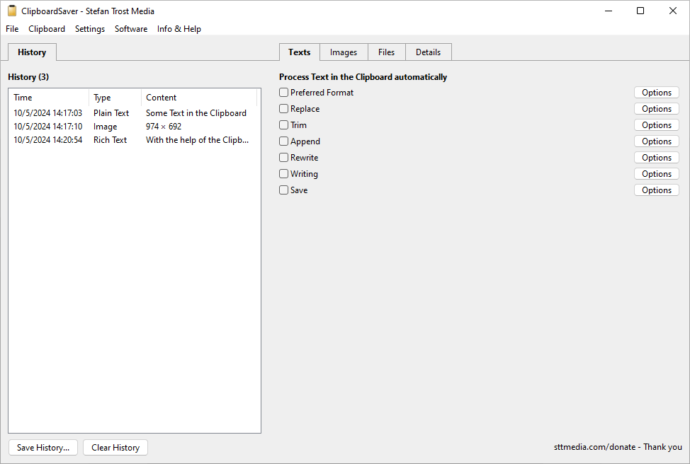 ClipboardSaver - Screenshot