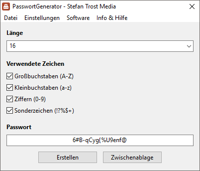 PasswortGenerator - Screenshot